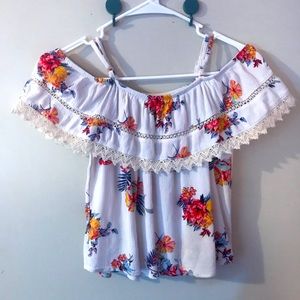 Floral Cold Shoulder Tank